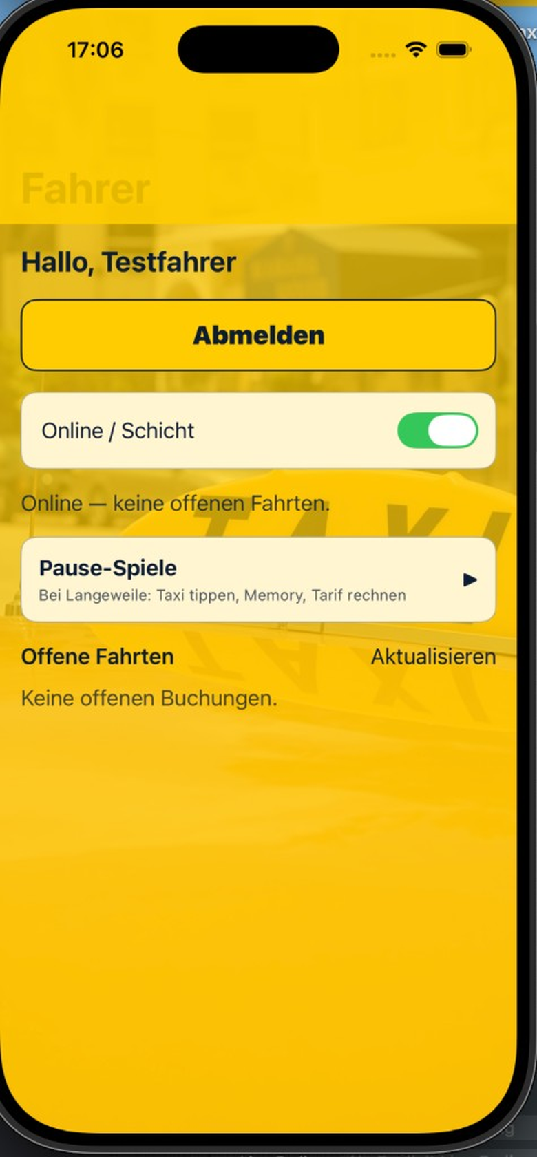 Luckys Taxi Fahrer: Online-Schicht und Pause-Spiele